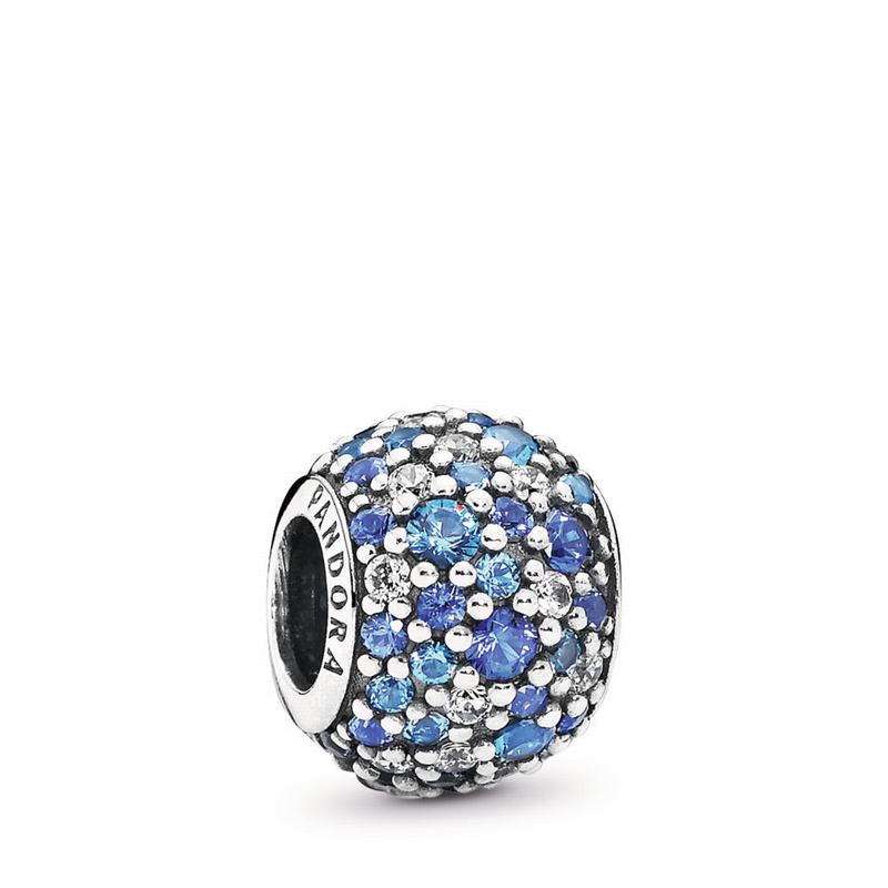 Pandora Sky Mosaic Pavé Charm - Sterling Silver/Blue/Mixed Stones/Cubic Zirconia - Canada | CR1568UA